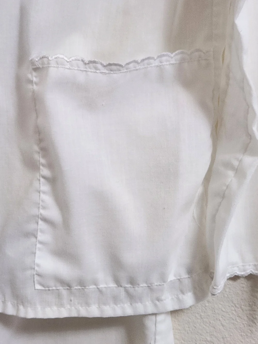 VTG 70s White Cotton Pajama Set M Embroidered Lace Eyelet Prairie Cottagecore